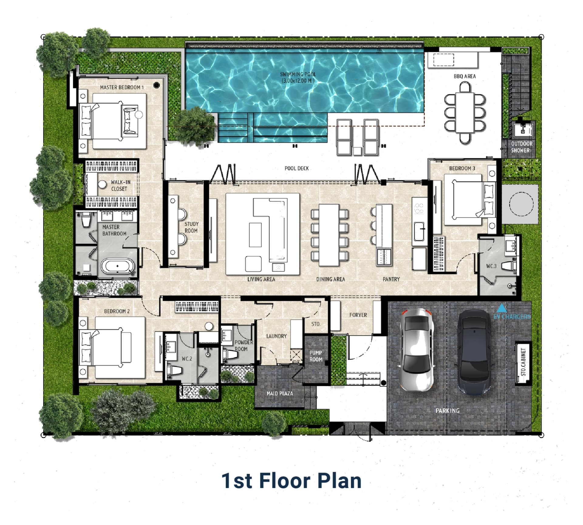 Myrrha: single-storey plan with study